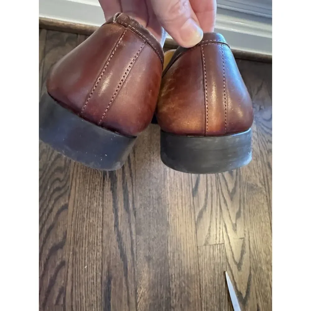 MAGNANNI Men's Leather Penny Loafers Cognac Men's Sz 11.5